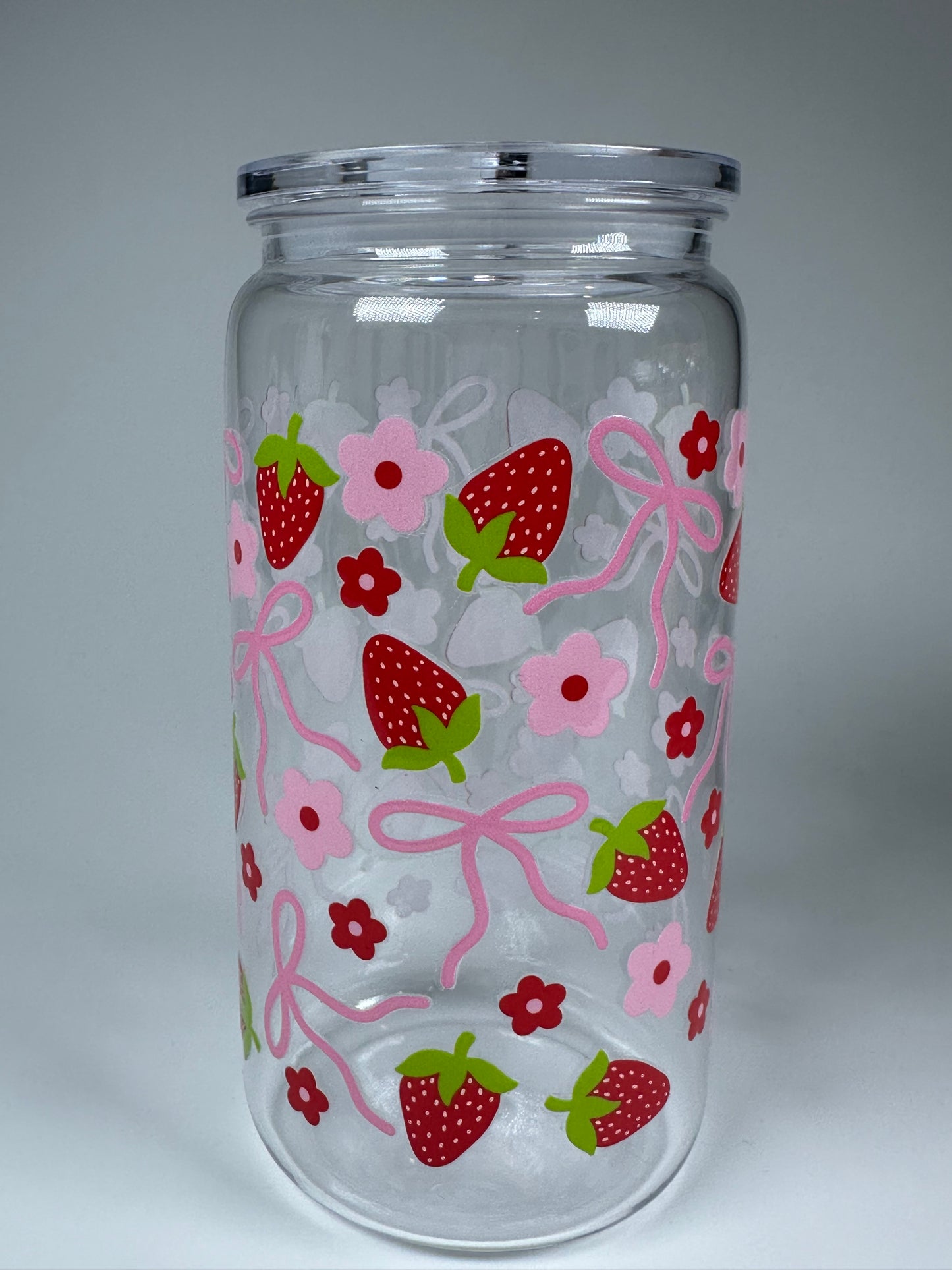 Bows and strawberries Acrylic Cup