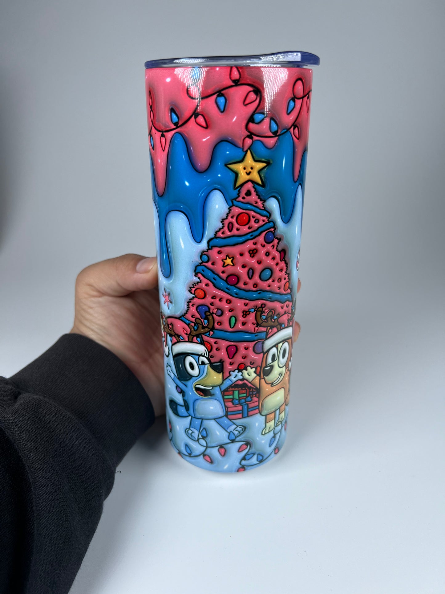 Blue Dog Christmas Tumbler