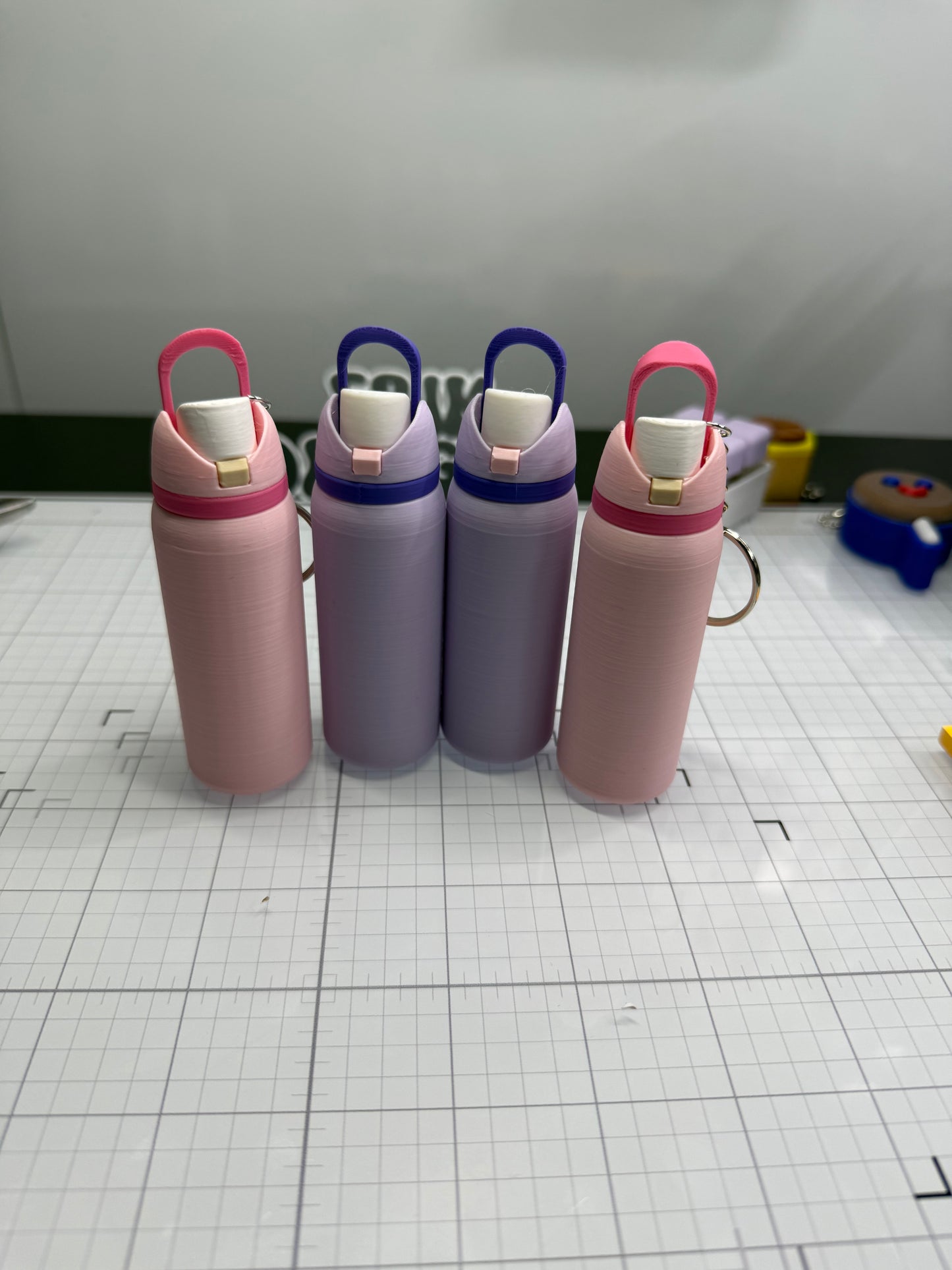 water bottle chapstick holder keychain