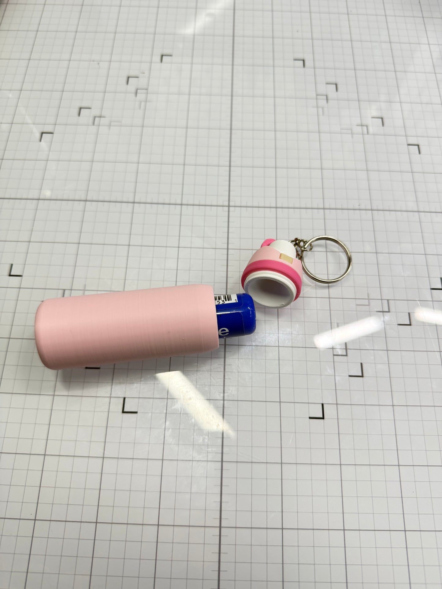 water bottle chapstick holder keychain