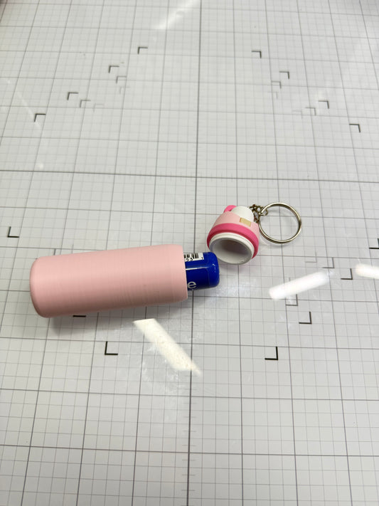 water bottle chapstick holder keychain