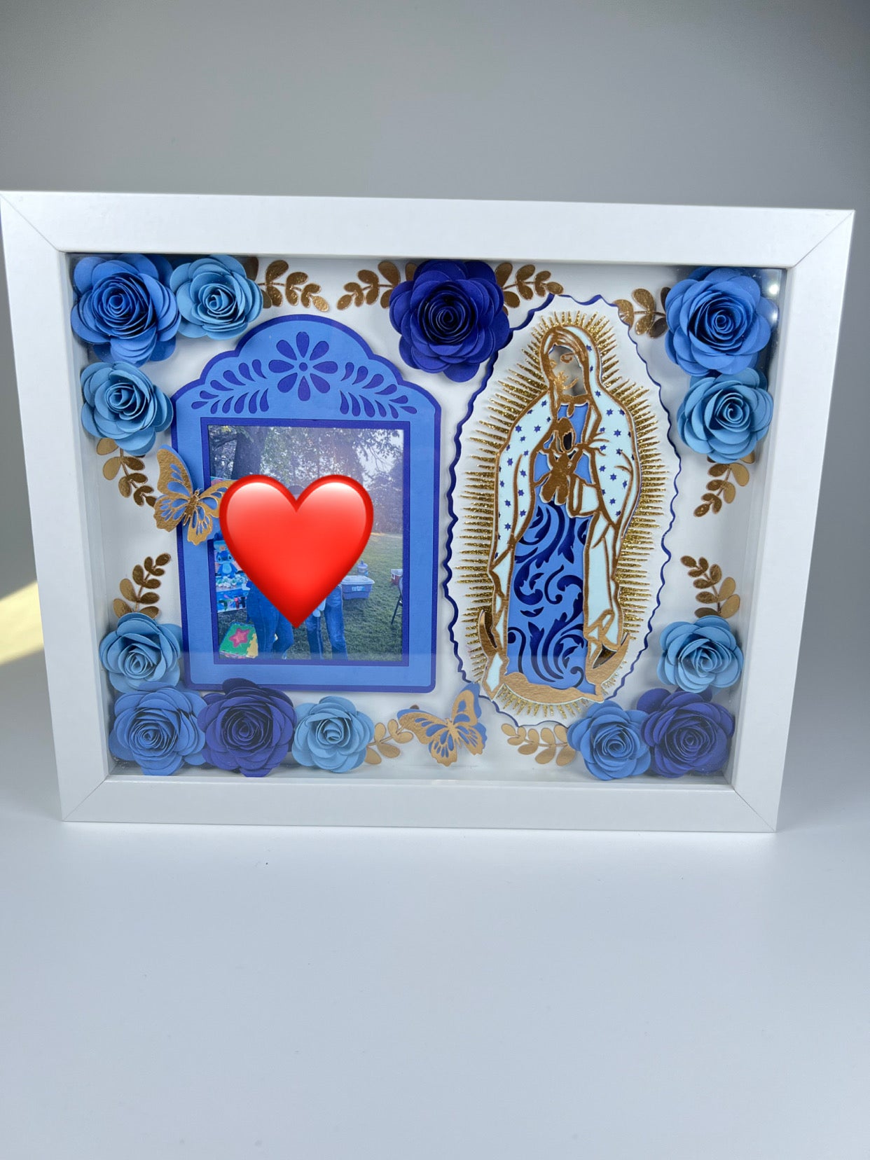 Virgencita and frame Shadow box
