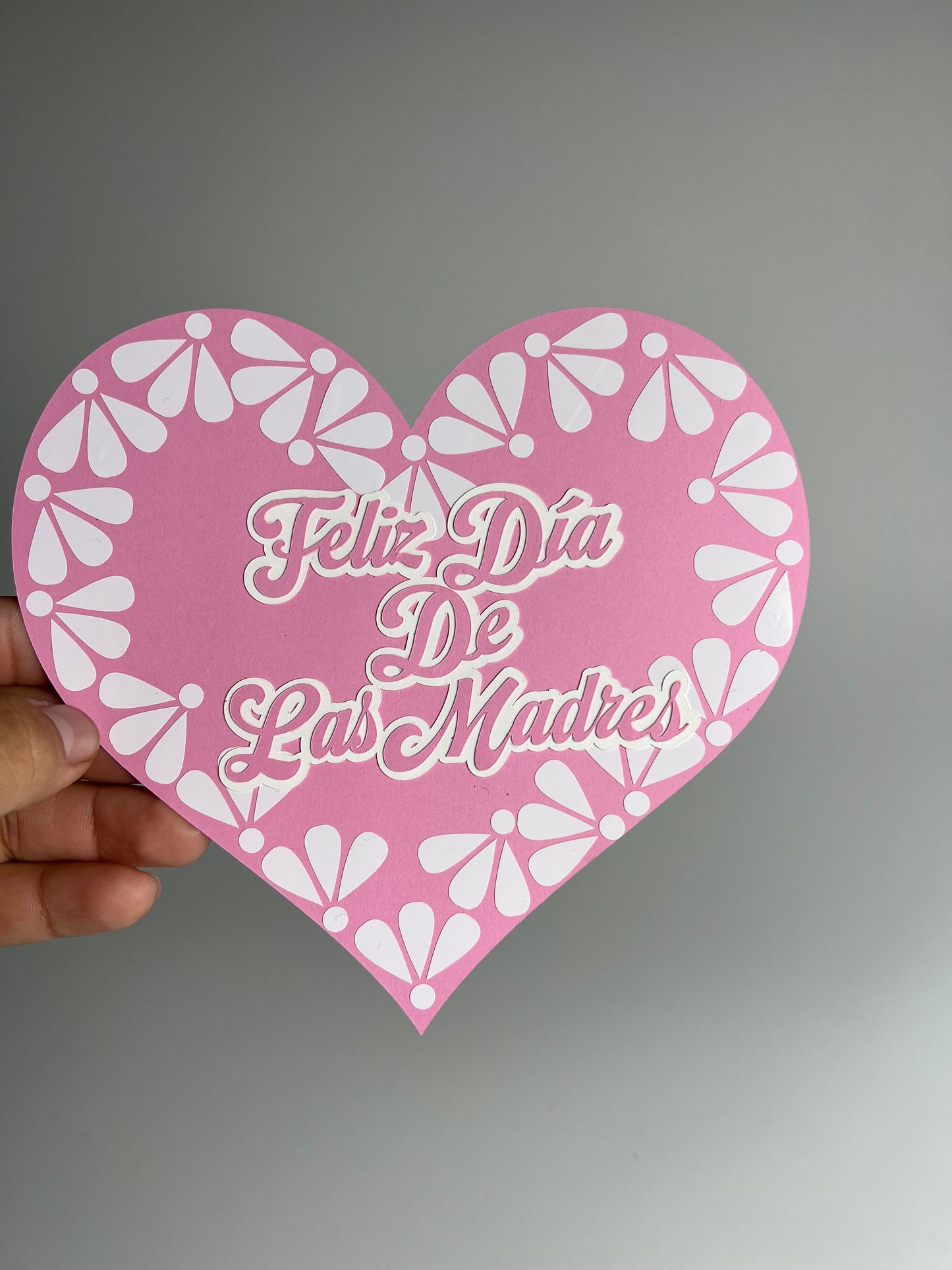 Pink heart bouquet topper