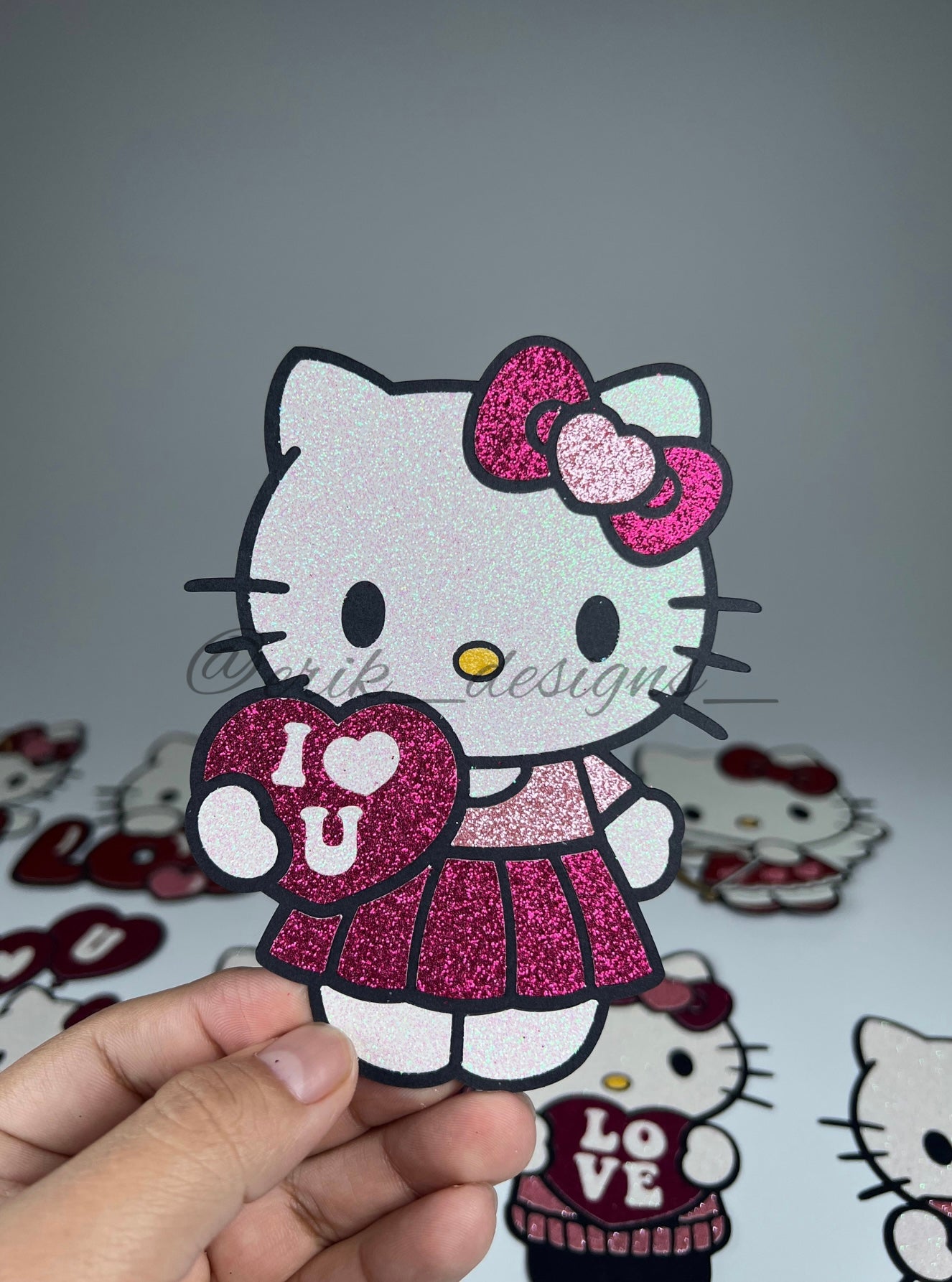 Hk “I ❤️ U” skirt Glitter Topper