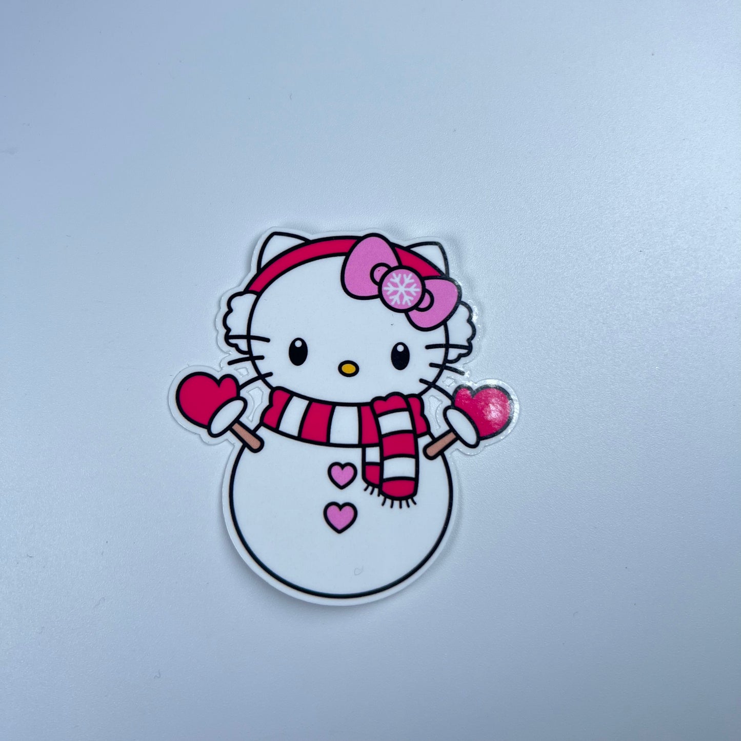Hk pink snowman sticker