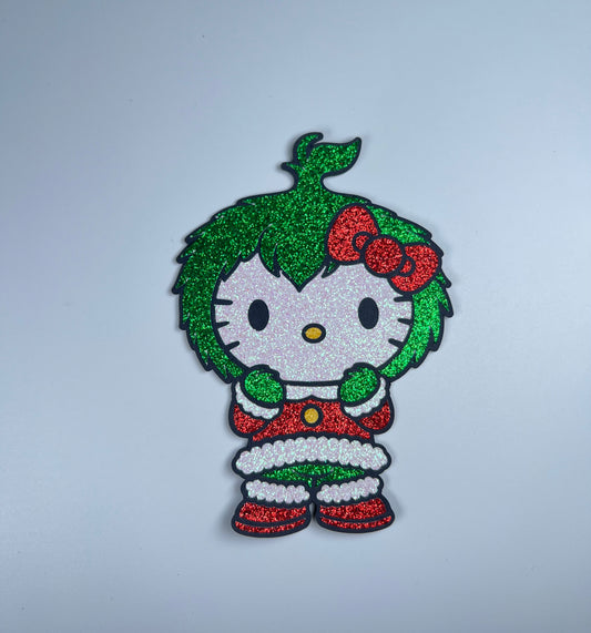Hk Santa grinch glitter topper
