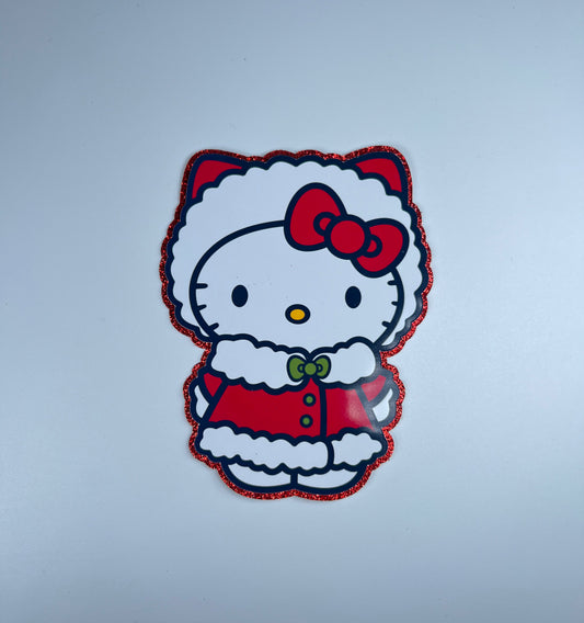 Hk red sweater printed topper