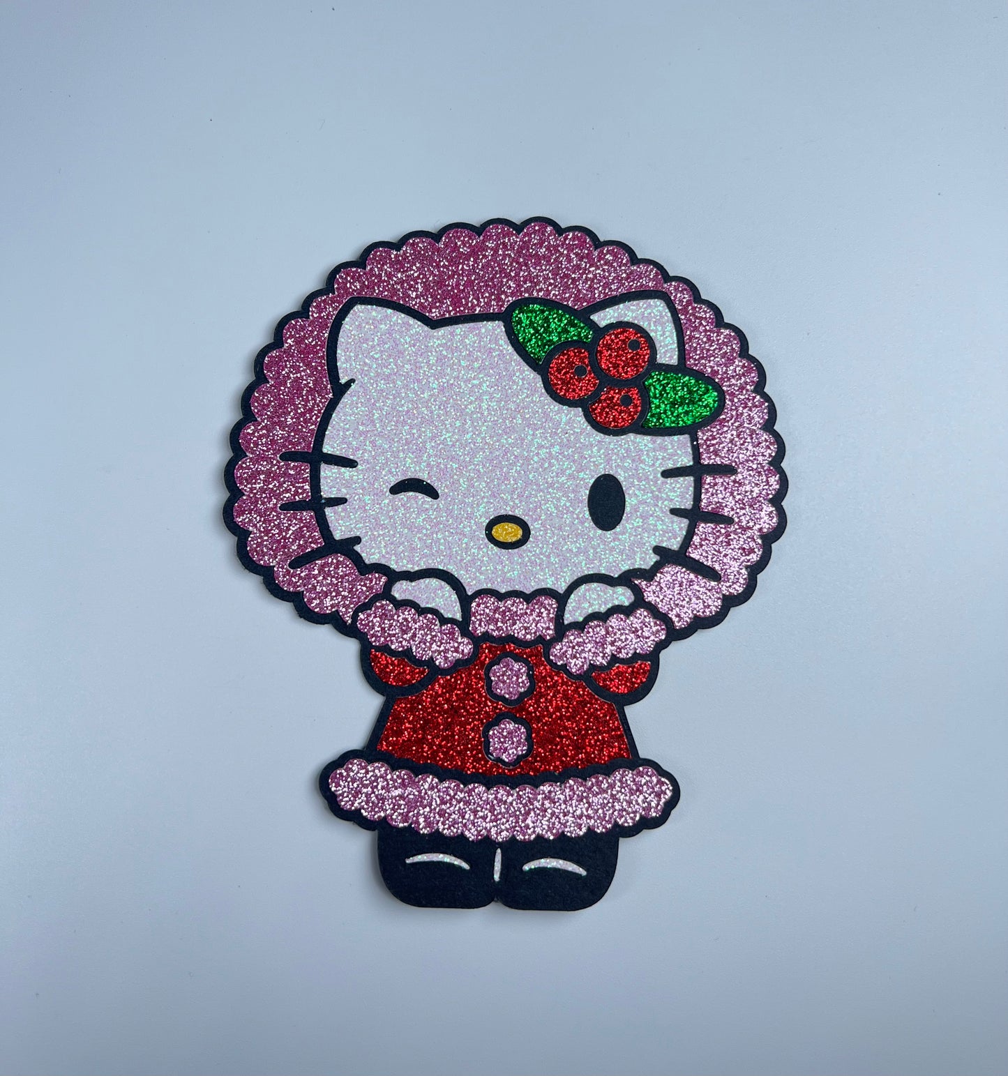 Hk pink sweater glitter topper