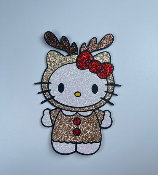 Hk Reindeer glitter topper