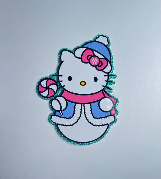 Hk blue snowman printed topper