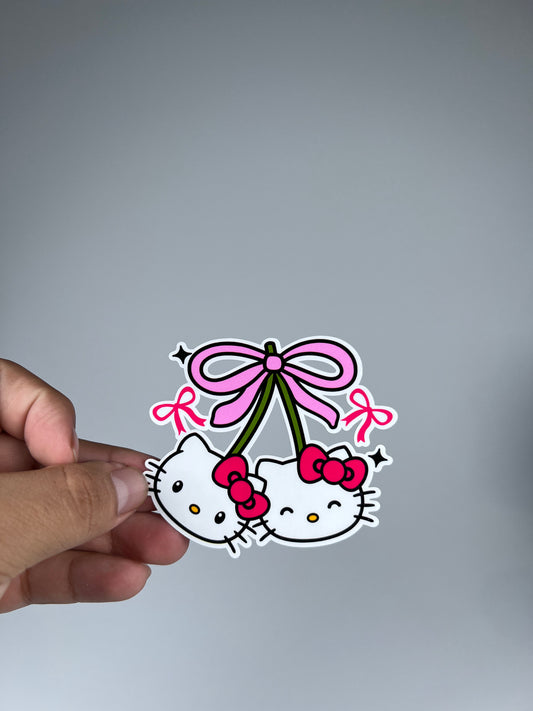 Hk Coquette Cherries Sticker