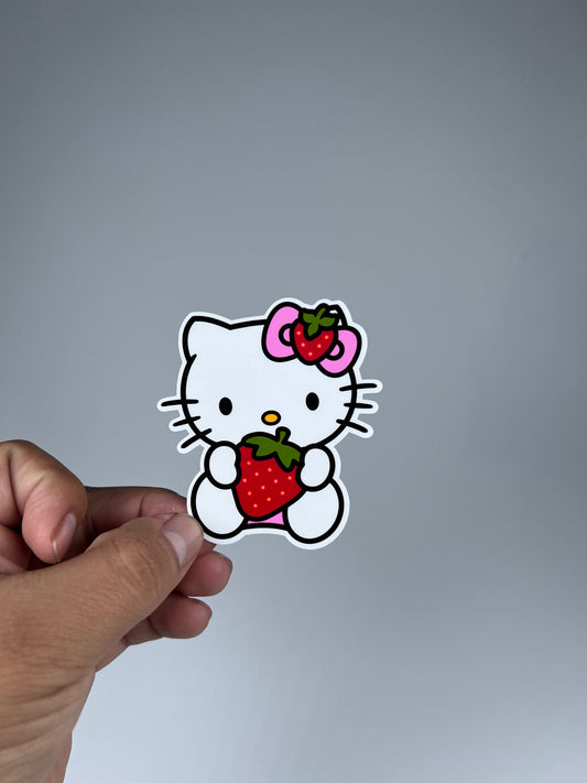Hk Strawberry Sticker