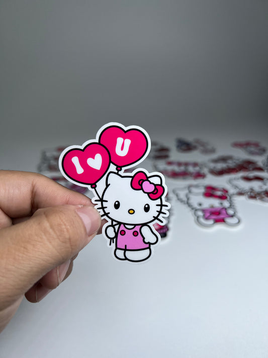 Hk “I ❤️ U” ballon sticker