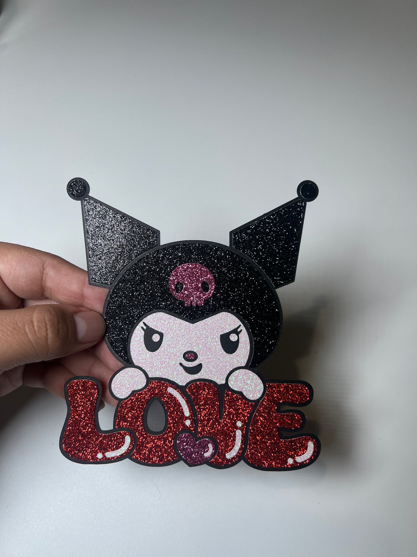 Kuromi glitter topper