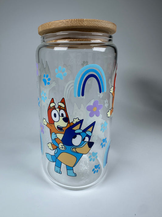 Cute Dogs Glass Cup