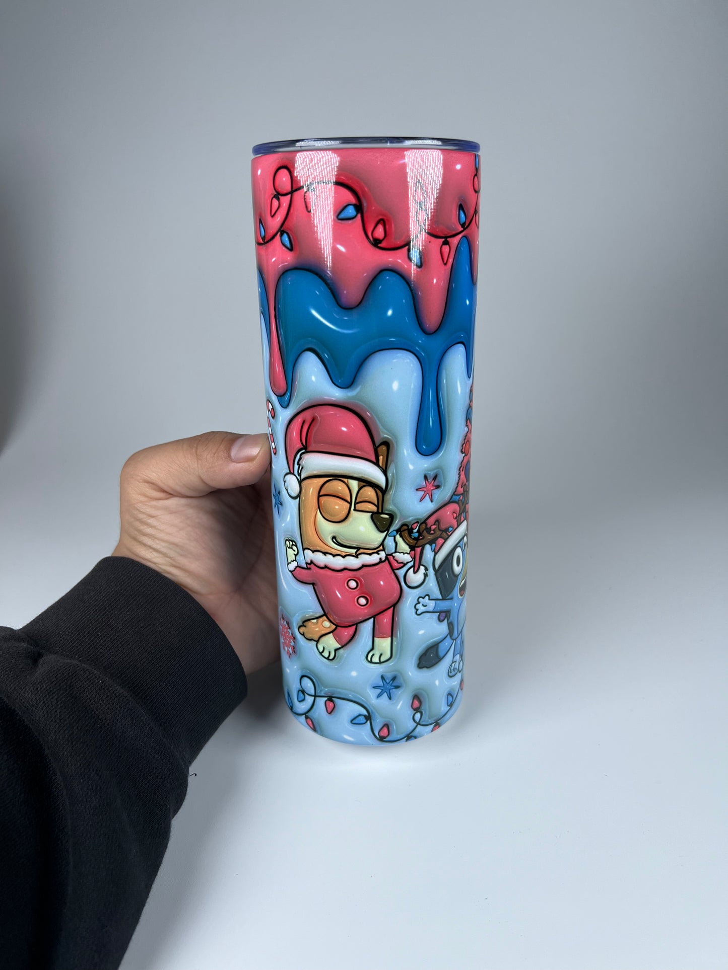 Blue Dog Christmas Tumbler