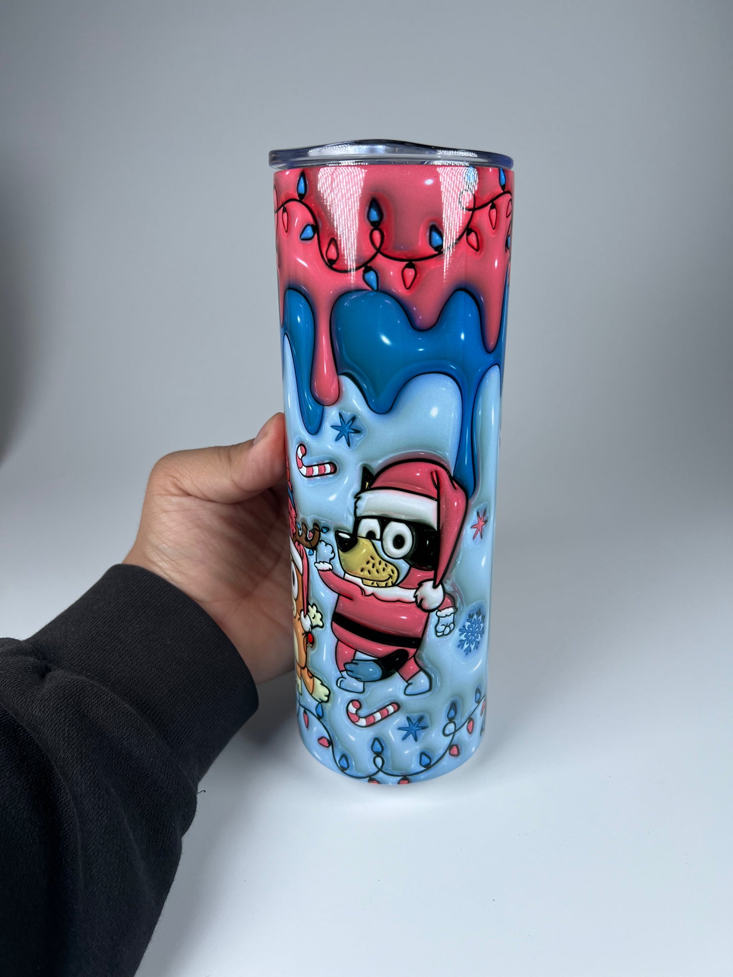 Blue Dog Christmas Tumbler